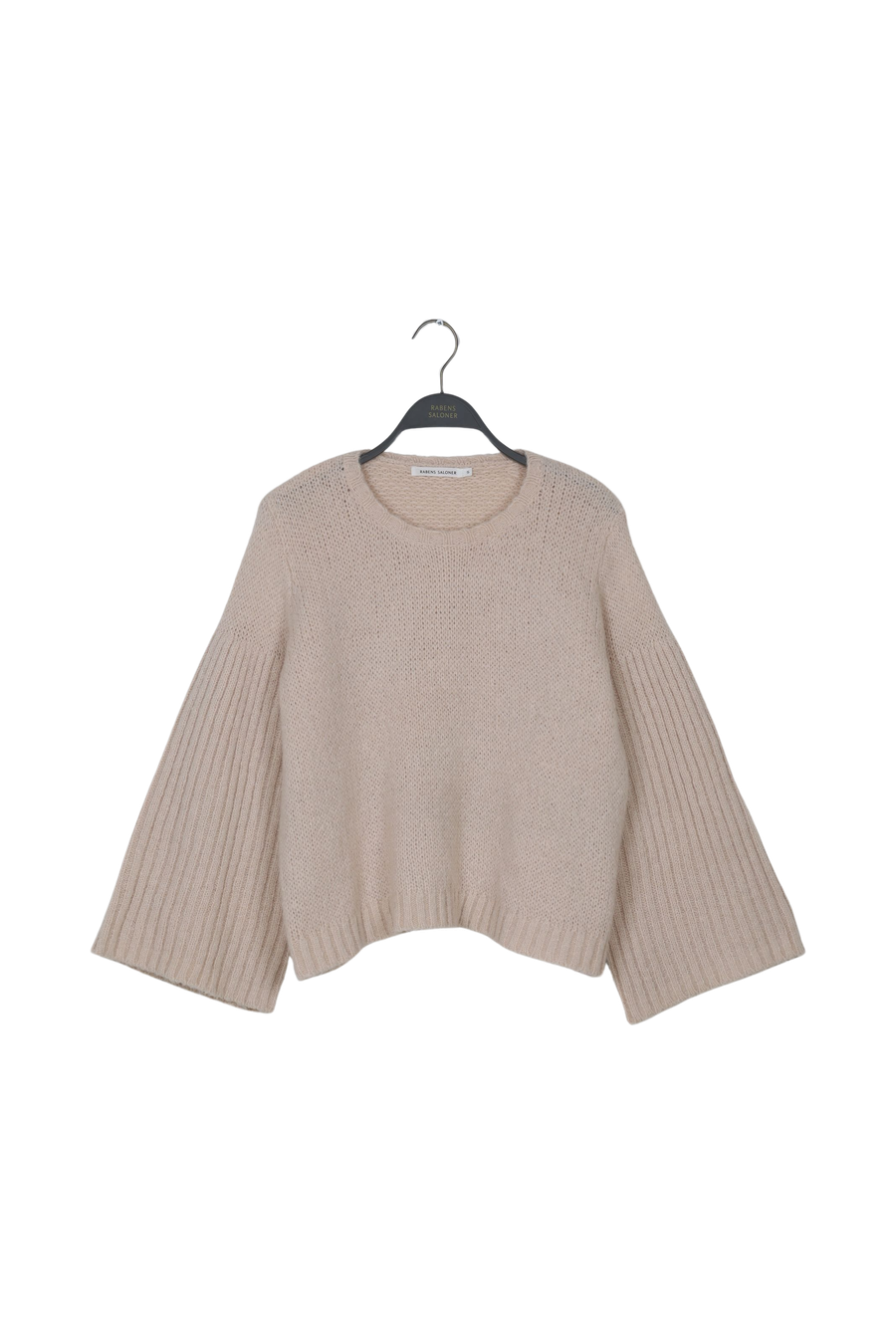 PreLoved Emiko - Dual knit rib sleeve sweater I Beige - S