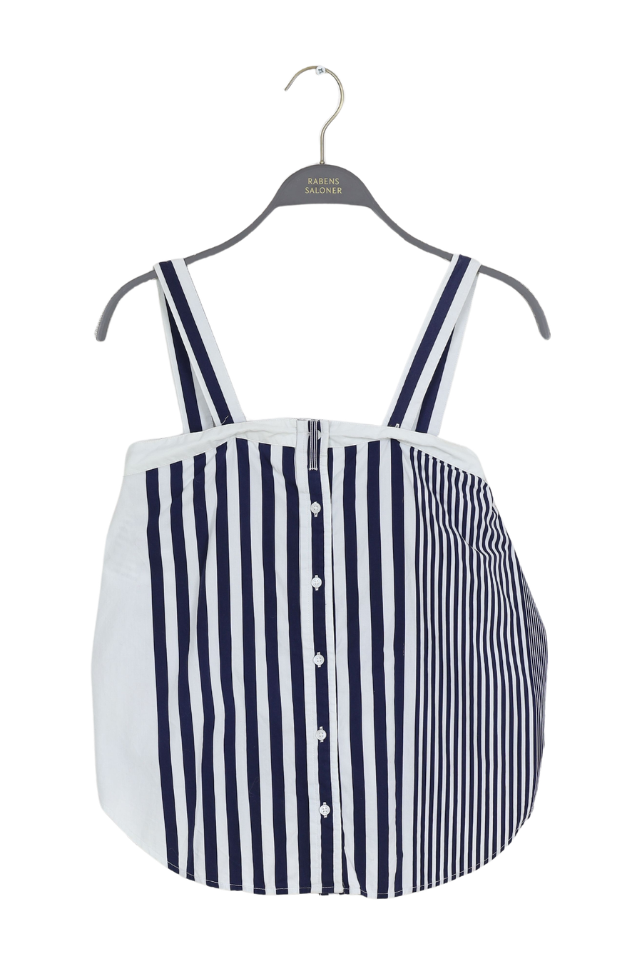 PreLoved Bibs - Medley stripe tie front top I Navy stripe - XS