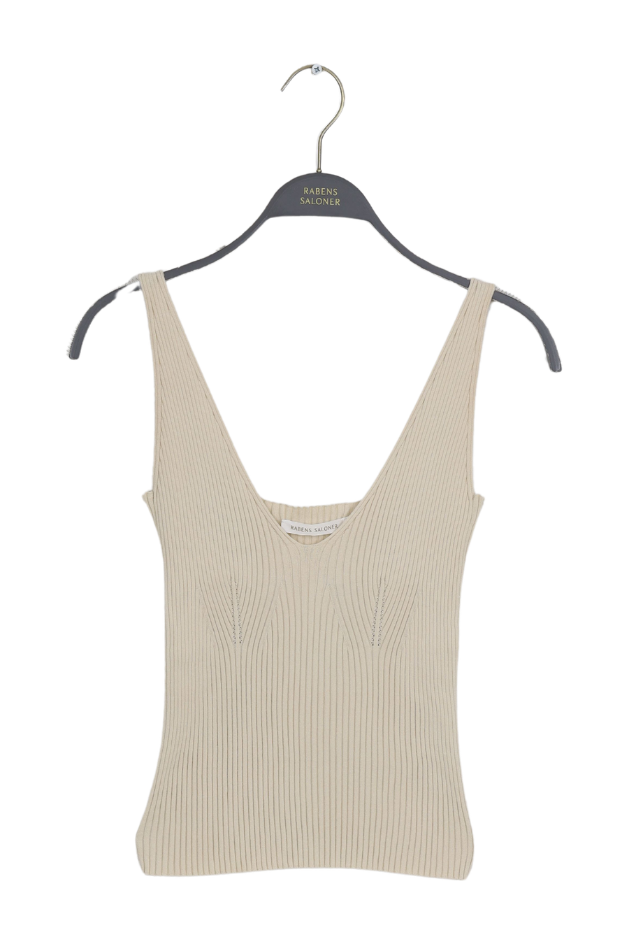 PreLoved Ferah - Contour knit tank top I Chalk - S