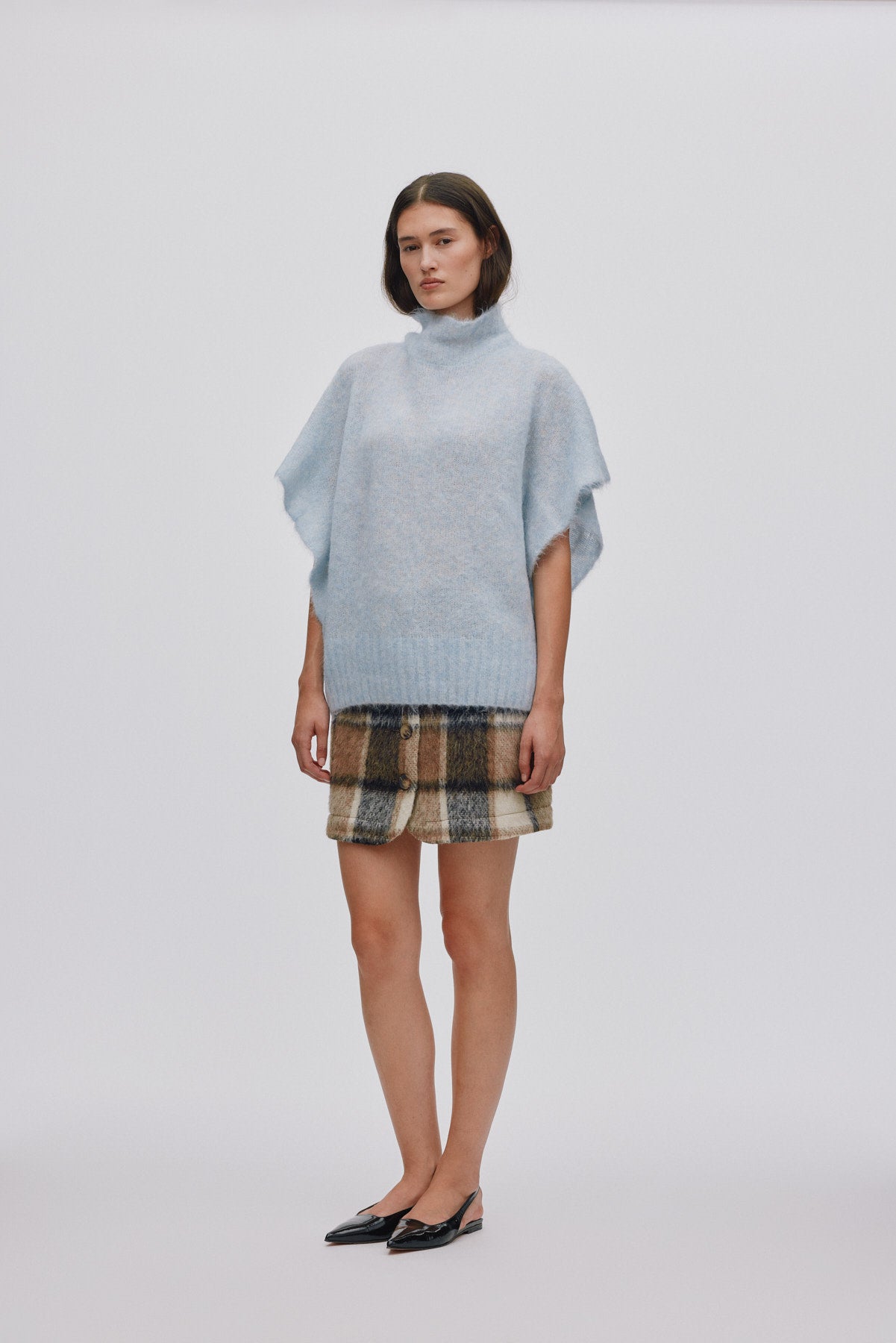 Superlight knit tunic top - Asna I Ice blue