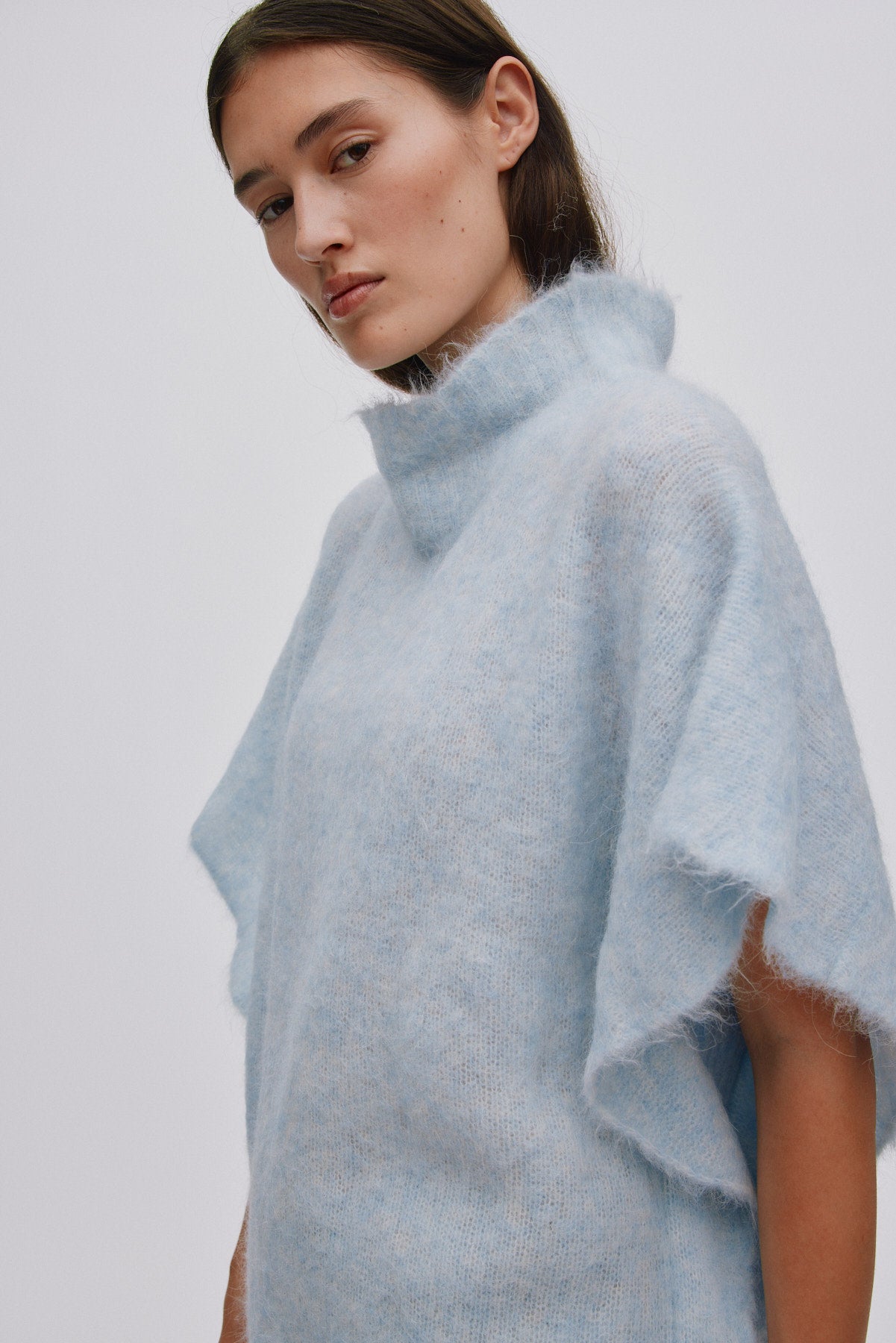 Superlight knit tunic top - Asna I Ice blue