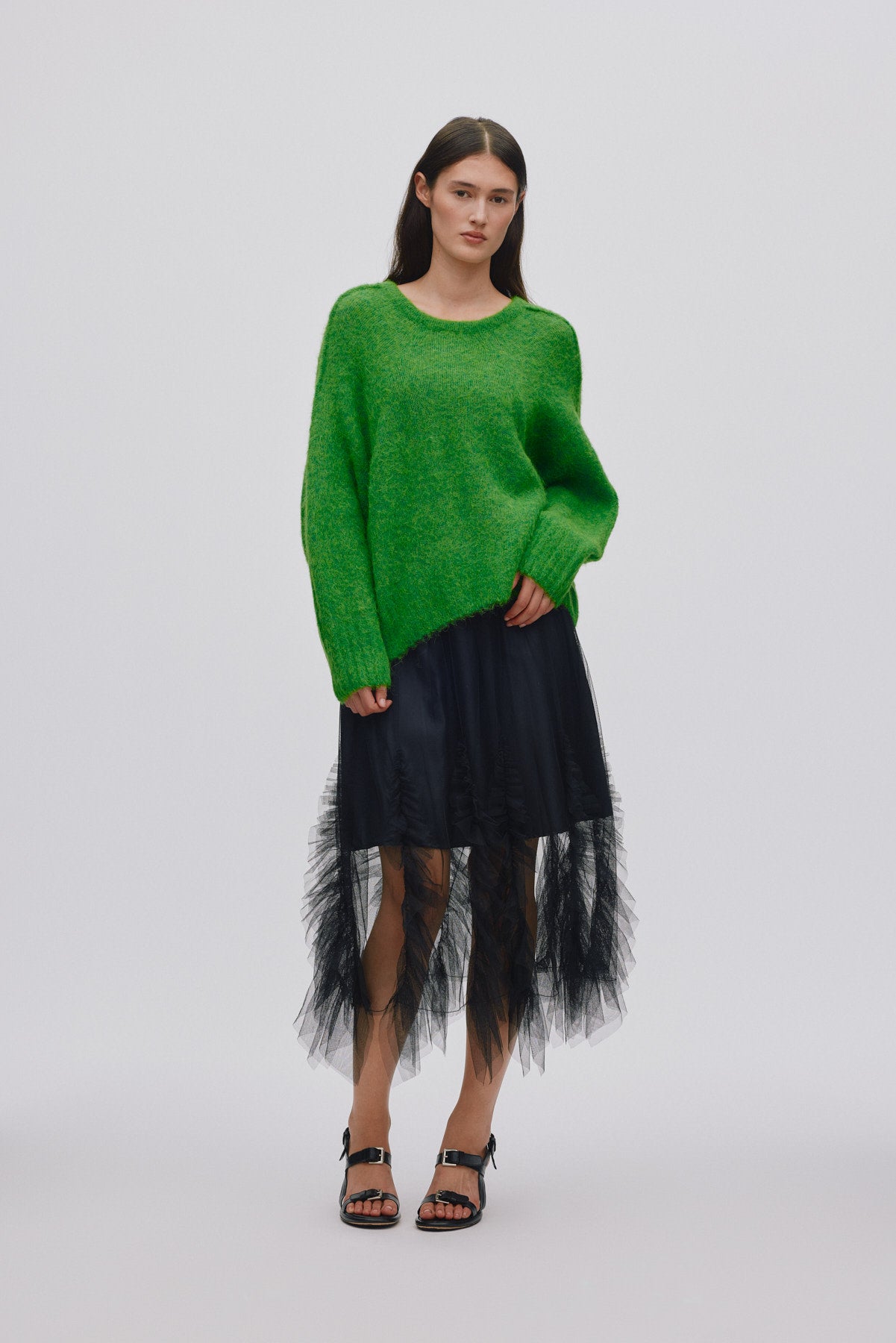 Superlight boxy sweater - Beka I Viper green