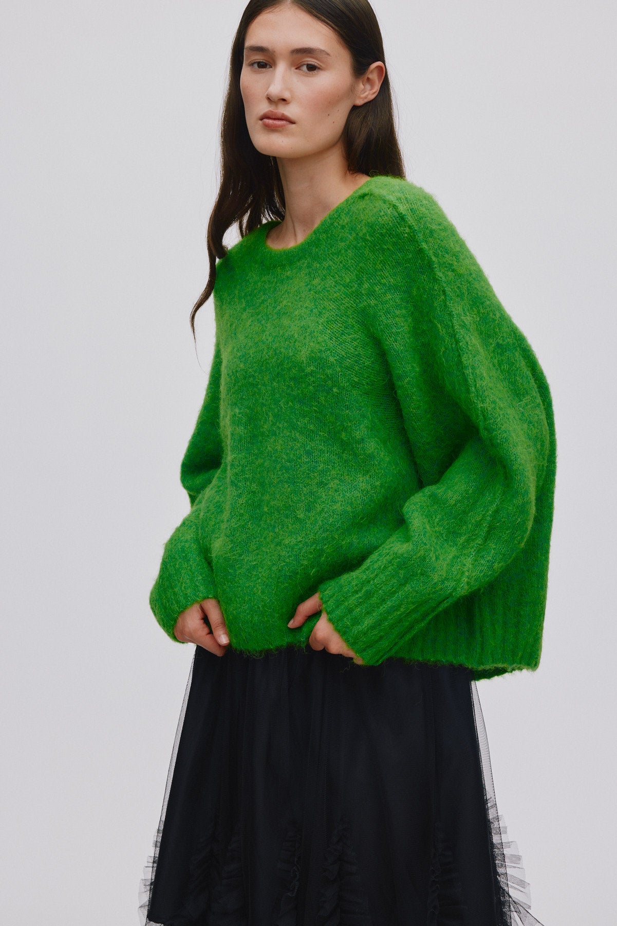 Superlight boxy sweater - Beka I Viper green