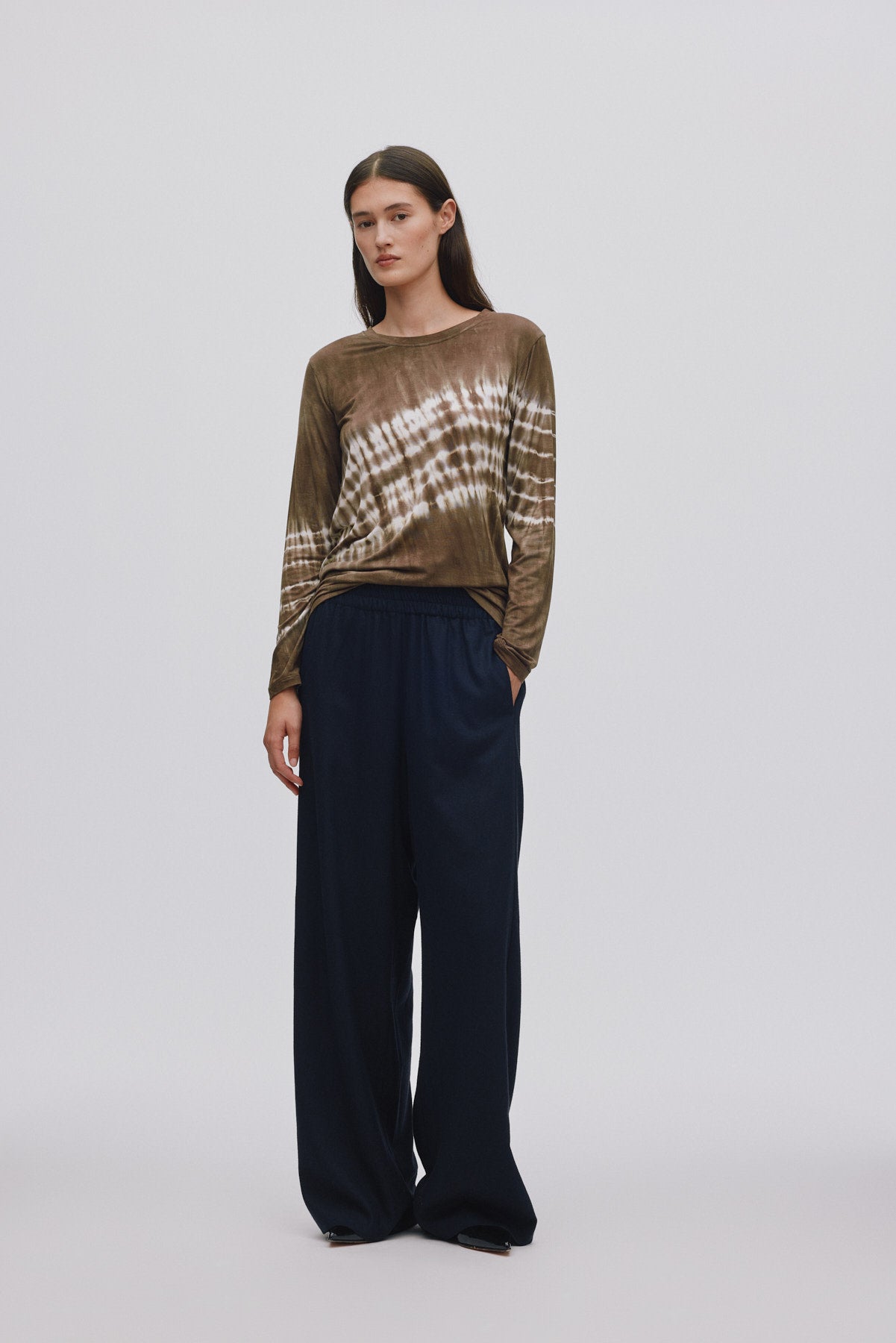 Drapy tailoring relaxed pants - Everdeen I Midnight
