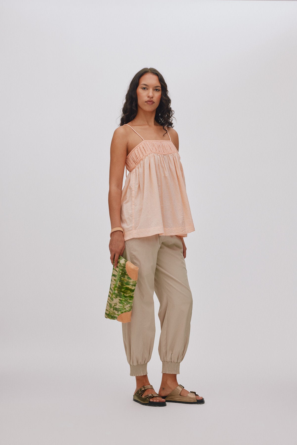 Cecia - Fossil clutch leather details I Army combo