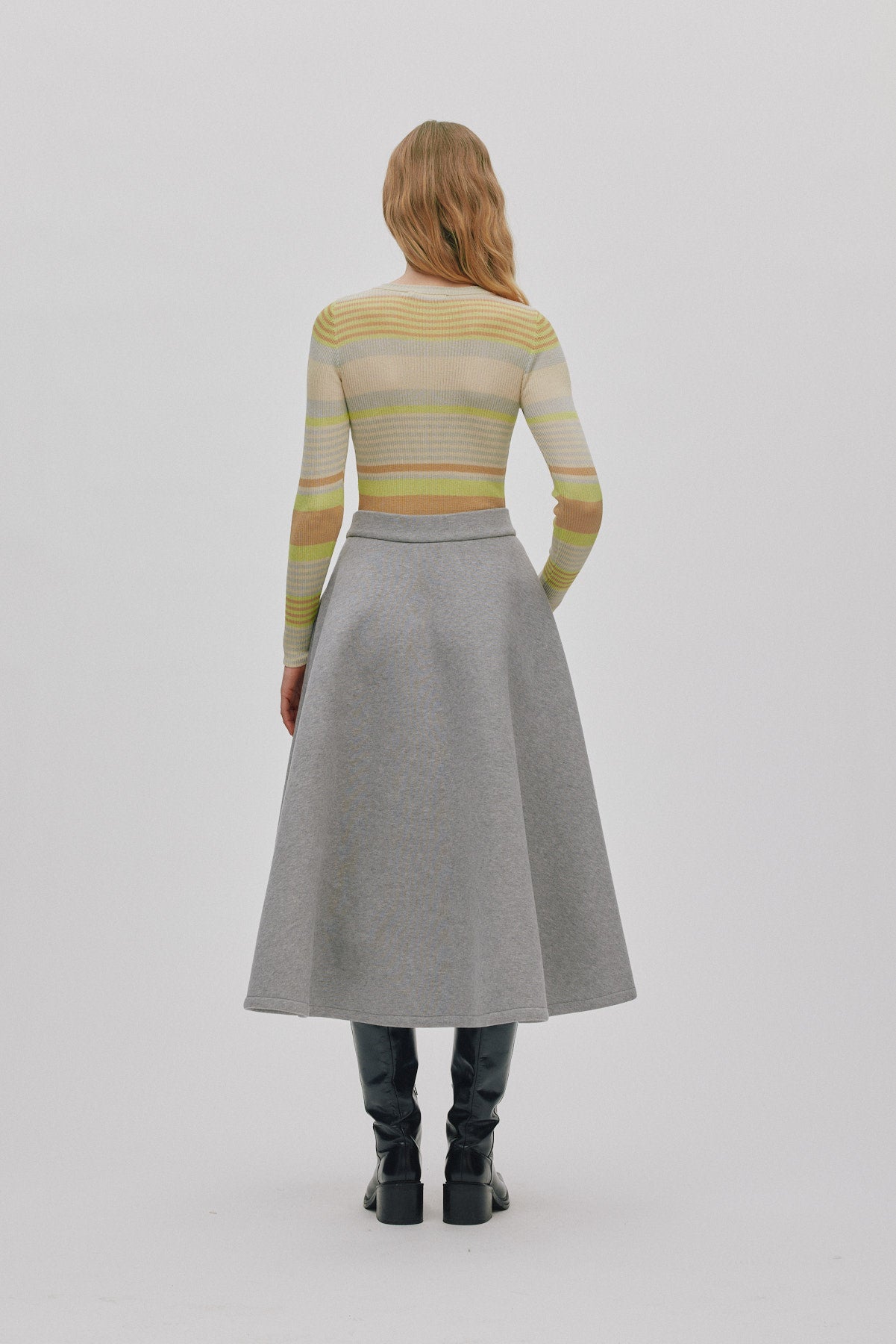 Bisharo - Varsity full skirt I Grey melange