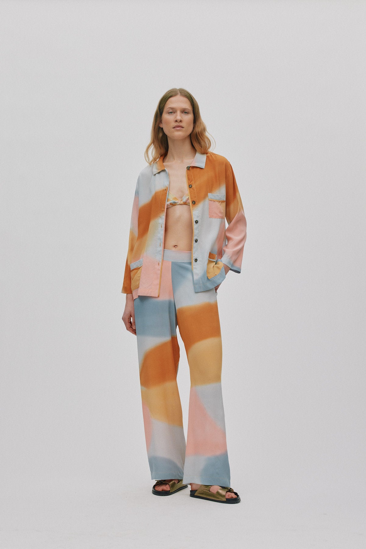 Alisa - Water colour pants I Sunset combo