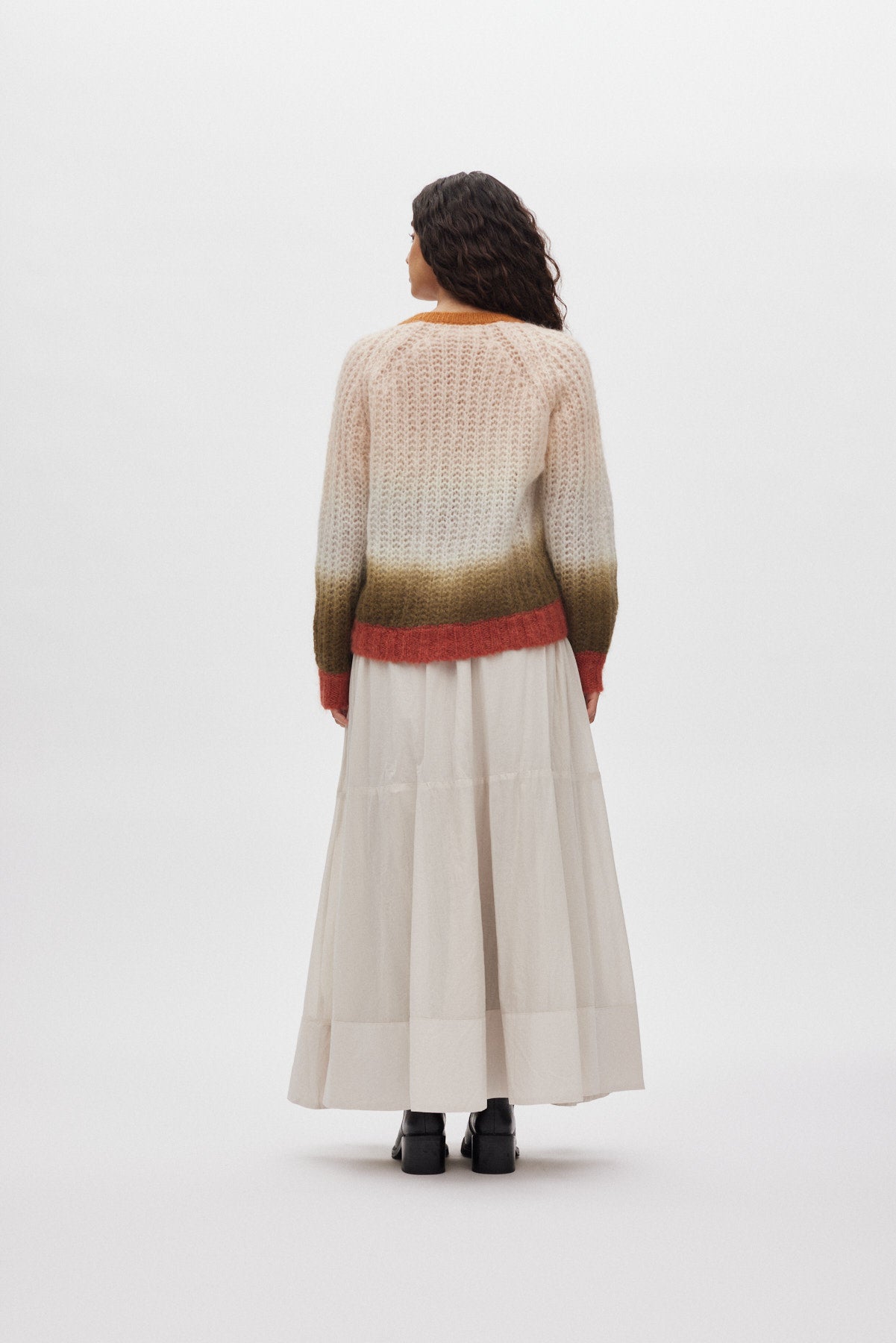 Jasmin - Faded knit boxy sweater I Rust combo