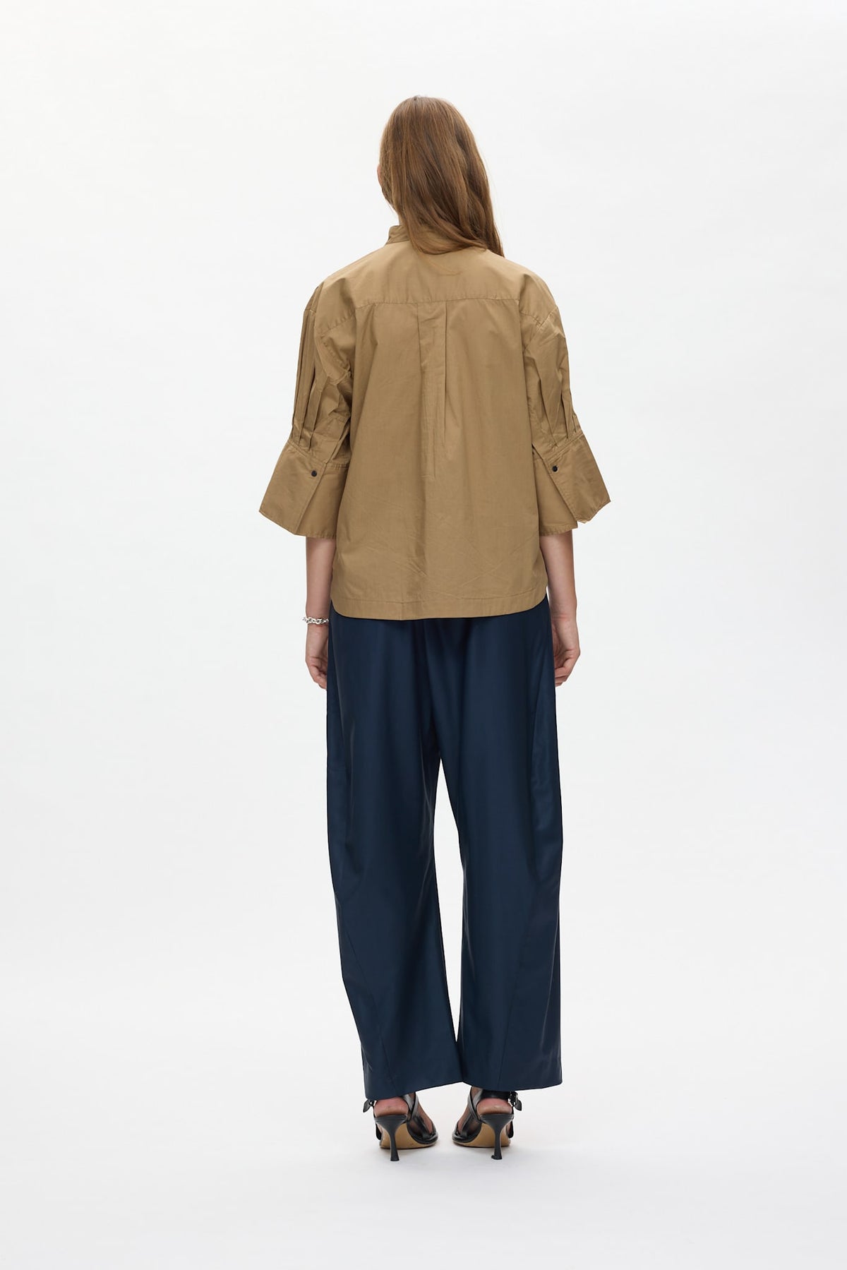 Seval - Poplin boxy shirt I Havanna brown