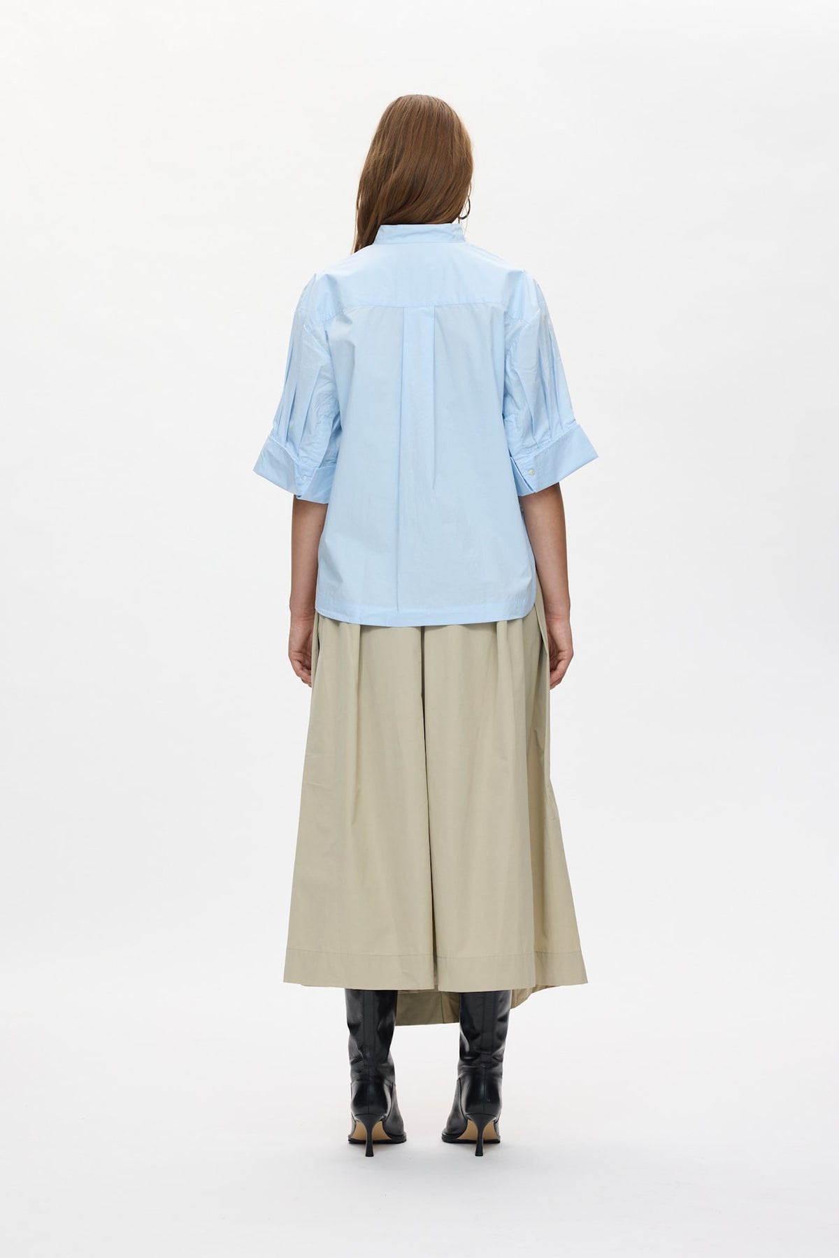 Seval - Poplin boxy shirt I Light blue