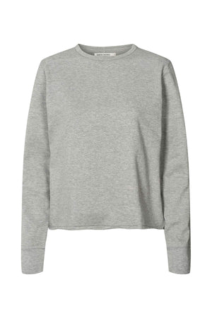 Light stretch crew neck top - Hila I Grey melange