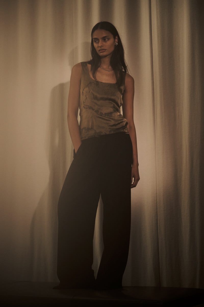 Drapy tailoring relaxed pants - Everdeen I Midnight
