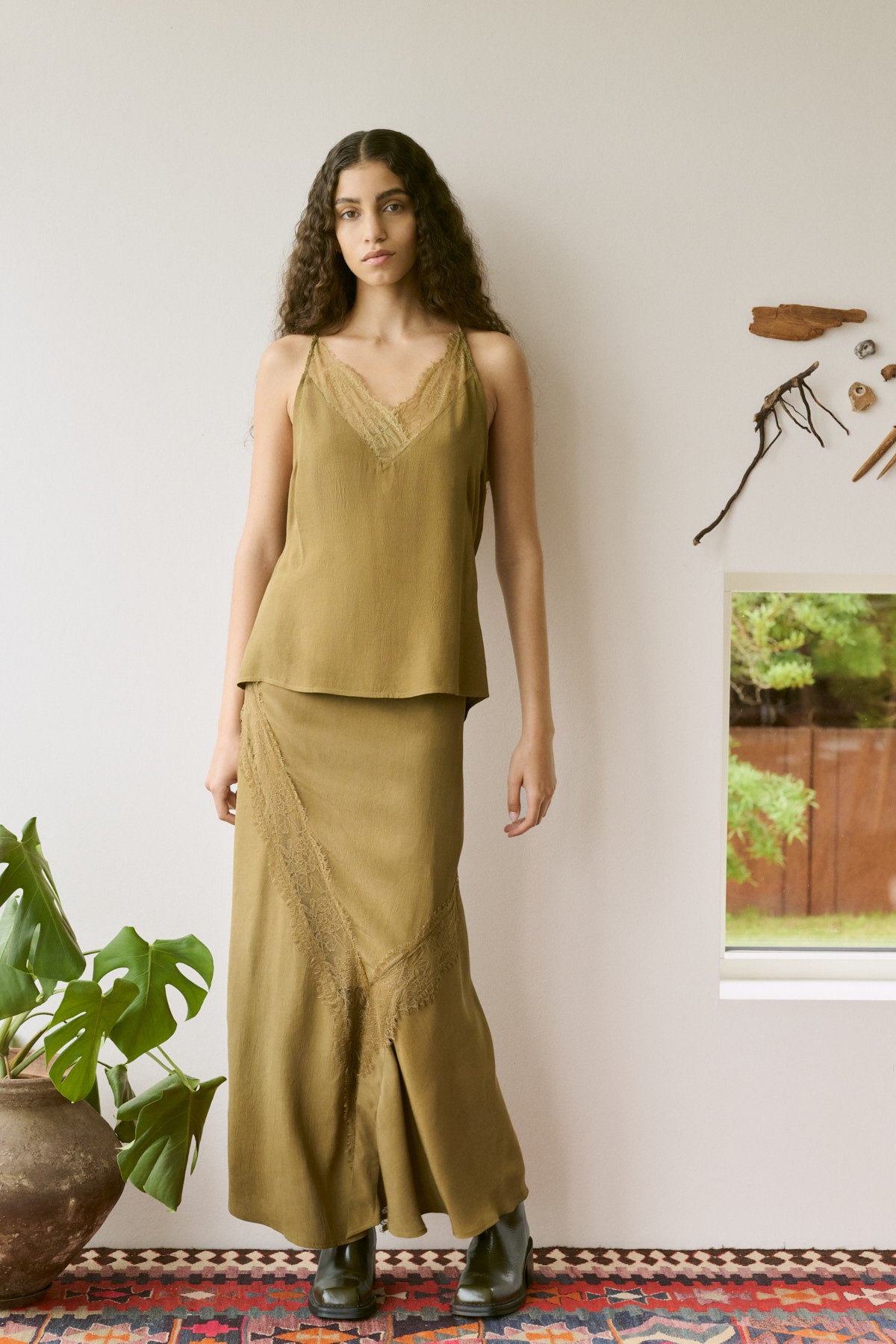 Jodie - Sheer lace camisole I Hazelnut