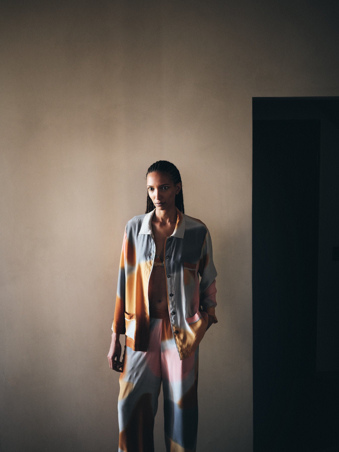 Anki - Water colour short jacket I Sunset combo