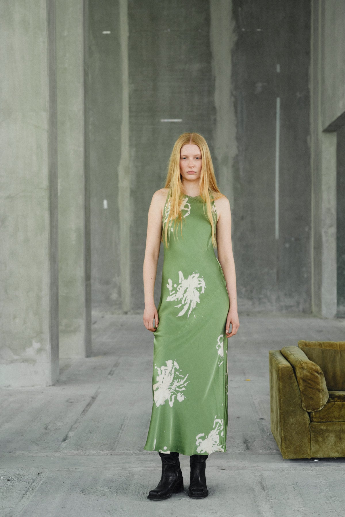 Nathali - Lumière bias dress I Sage