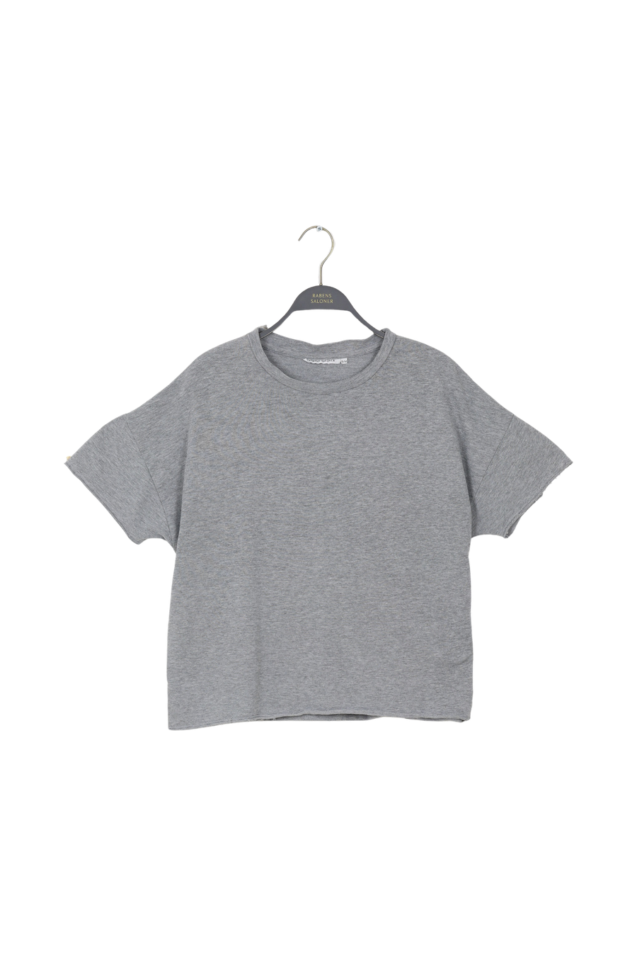 PreLoved Margot - Light stretch cropped t-shirt I Grey melange - S/M