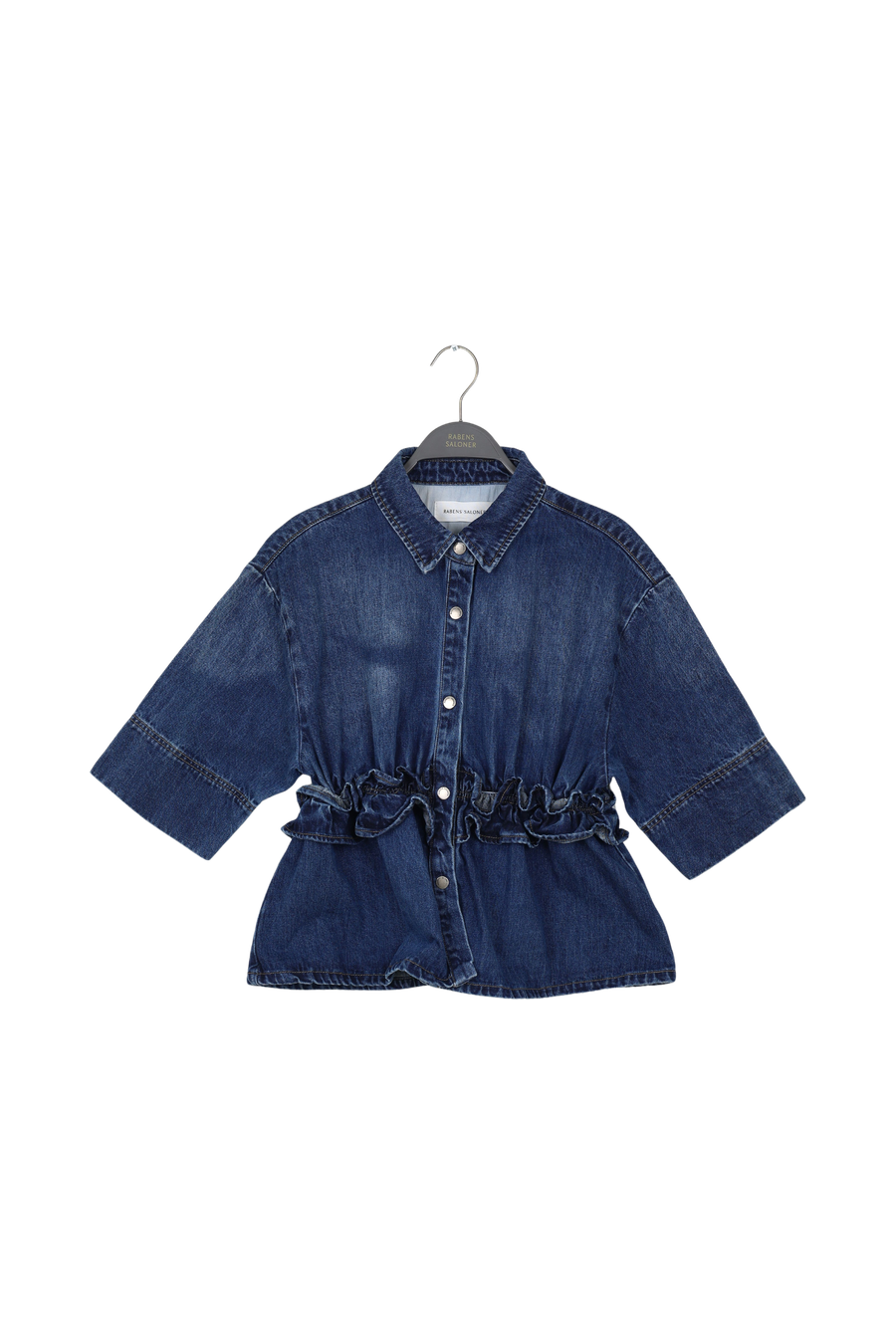 PreLoved Paige - Denim shirt jacket I Dark washed indigo - S