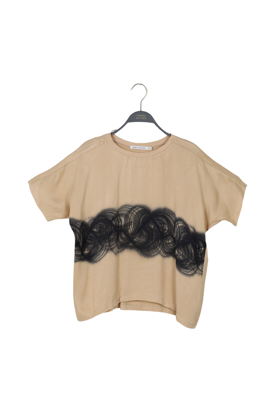 PreLoved Swirl cropped Tshirt - Maggi I Black sculp combo - XS/S