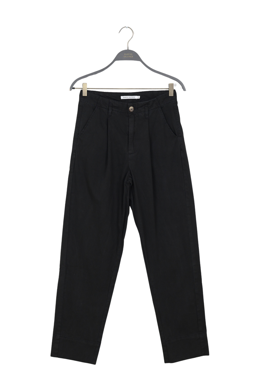 PreLoved Raina - Canvas light pleat pant I Faded black - XS
