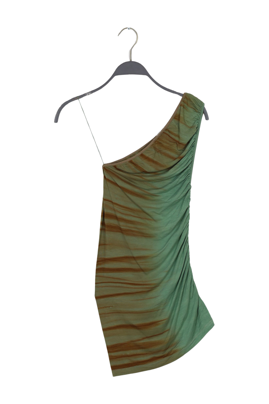 PreLoved Lua - Tidal one shoulder dress I Green combo - S