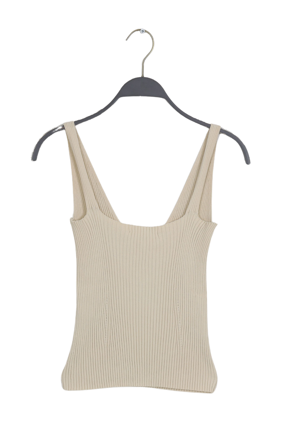 PreLoved Ferah - Contour knit tank top I Chalk - S