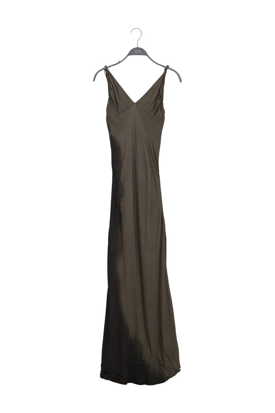 PreLoved Gyta - Coastal ruched bust bias dress I Asphalt black - S
