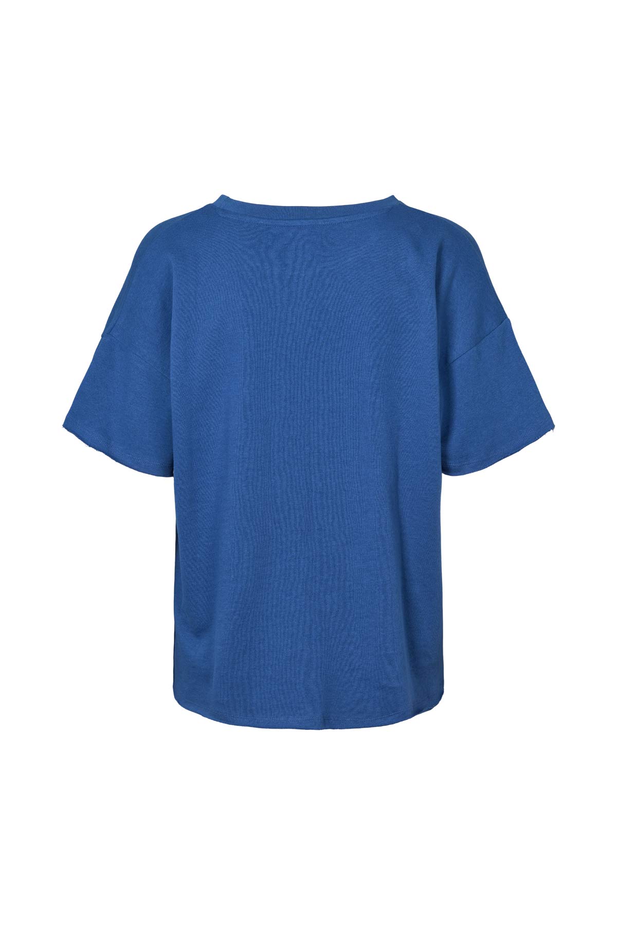 Margot - Light stretch cropped t-shirt I Workwear blue melange