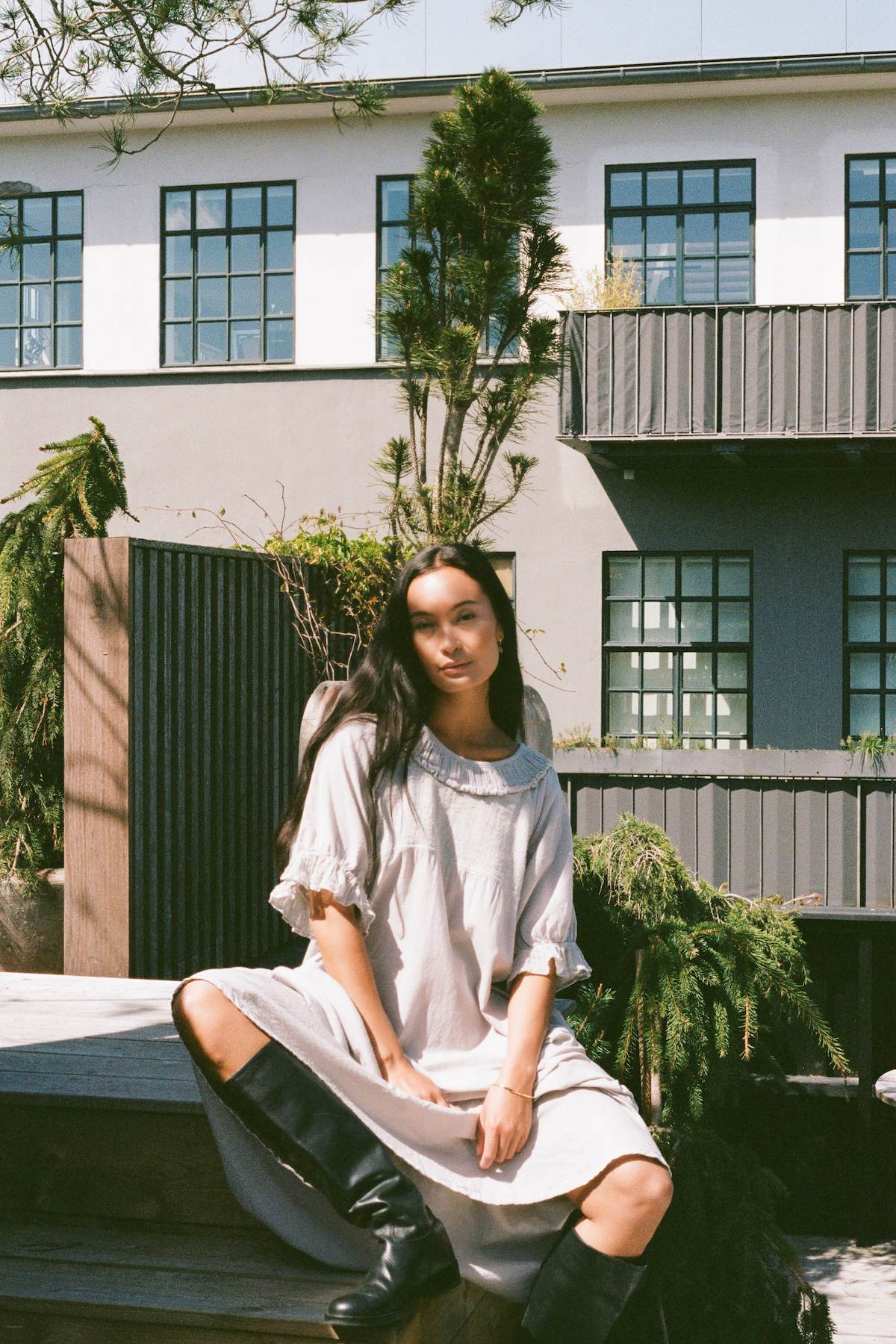 Dorothea - Cotton long angel dress I Sandy