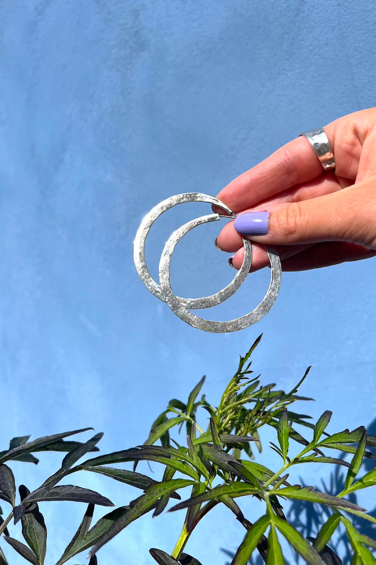 Nafsu - Hammered hoop M I Silver