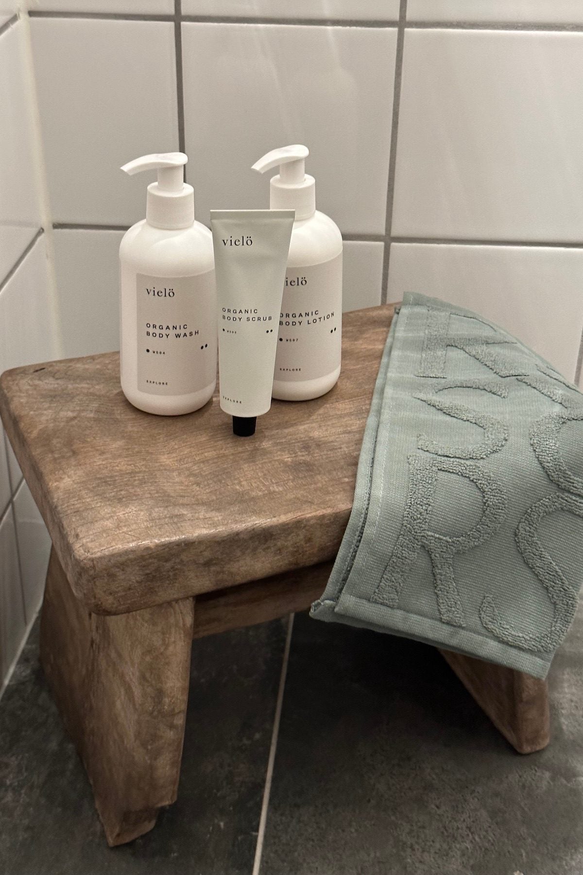 Washcloth - Monogram washcloth I Sage