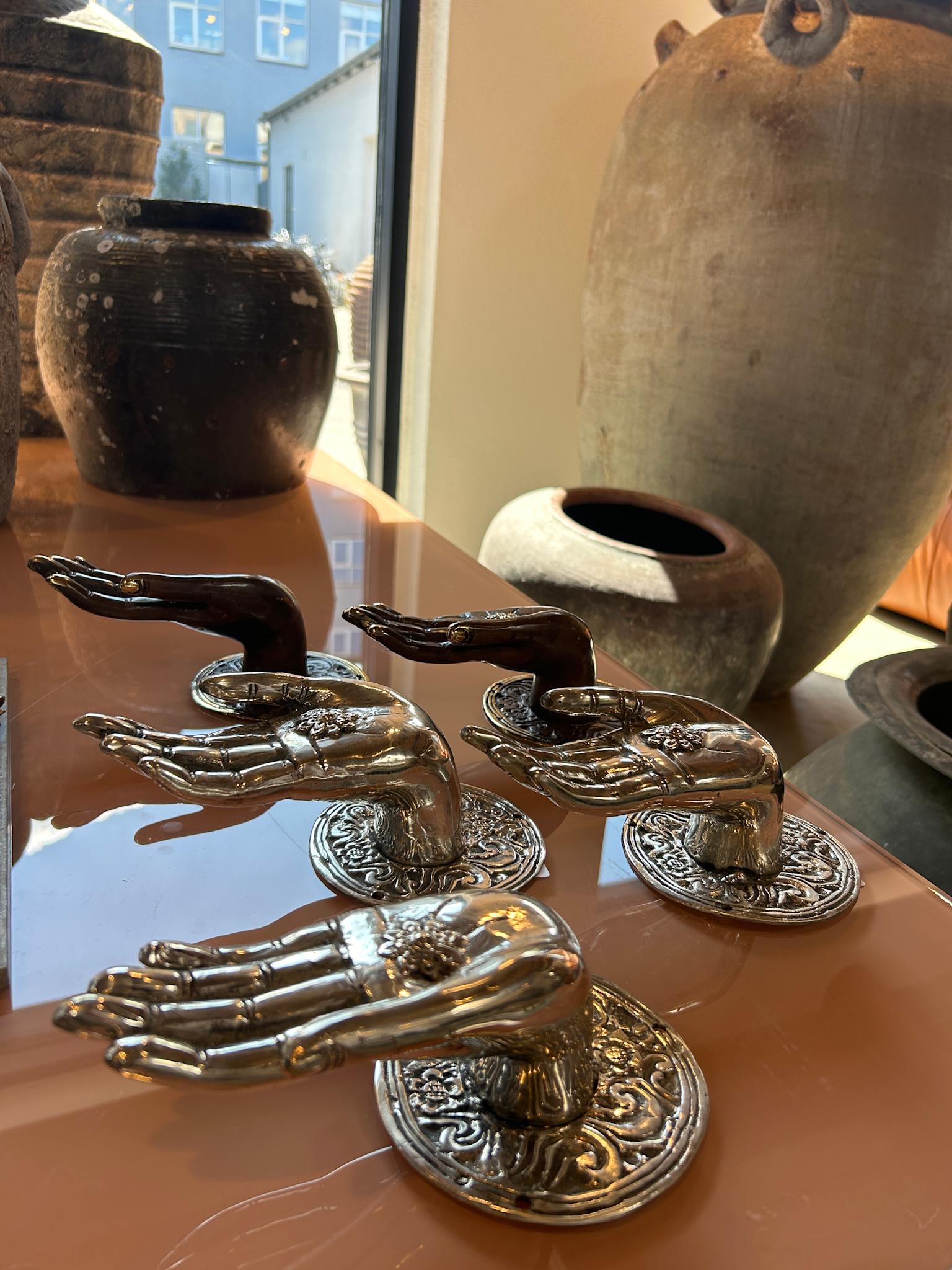 Decorative open hand - Hand I Silver