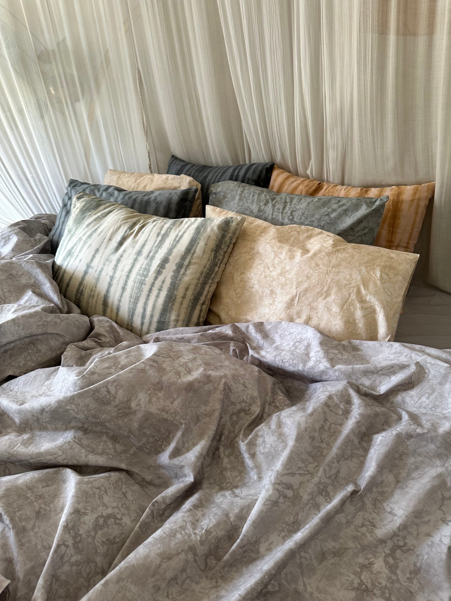 Pillow sham - Marbled pillow sham I Sage