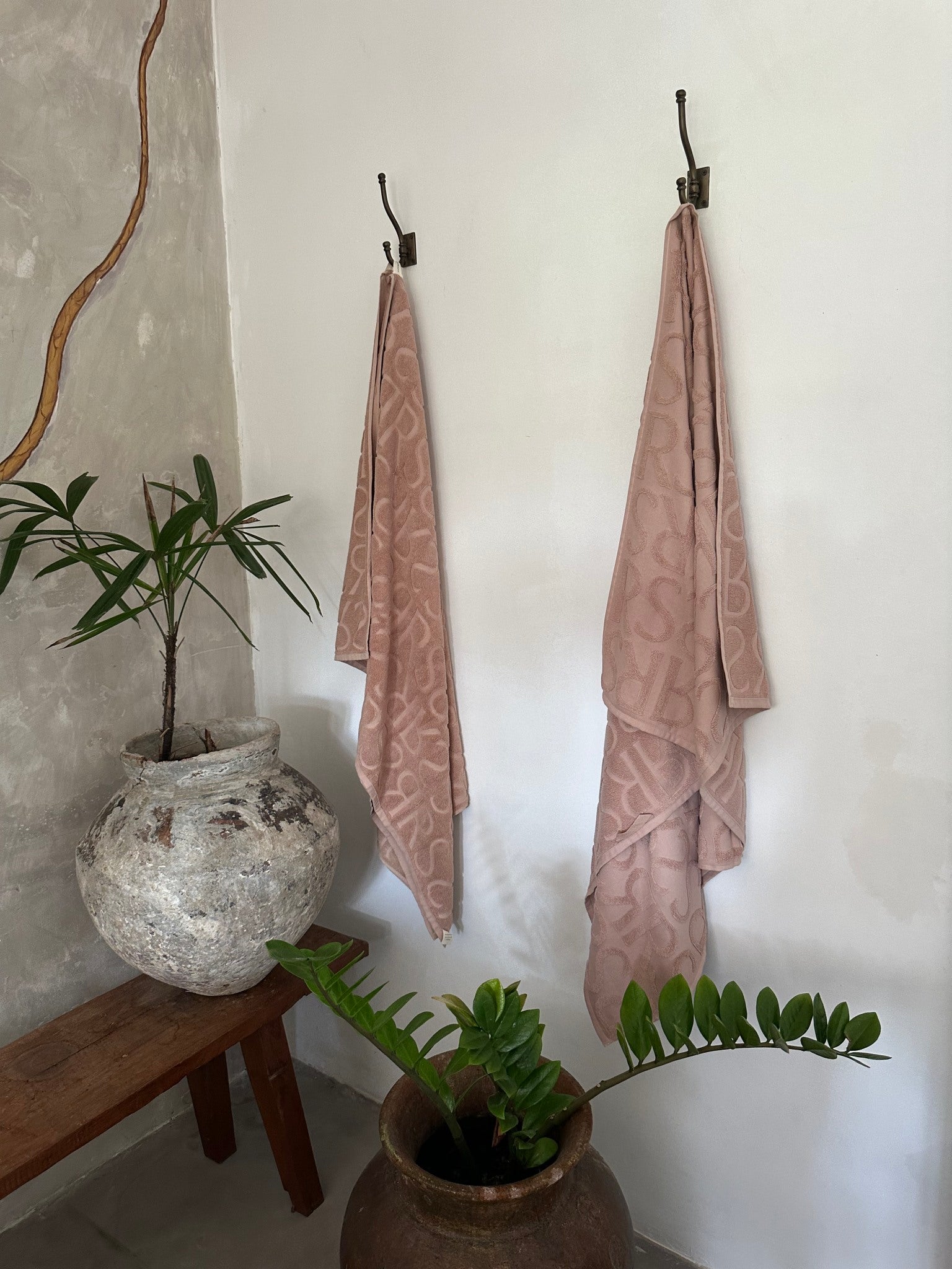 Beach towel - Monogram beach towel I Rose