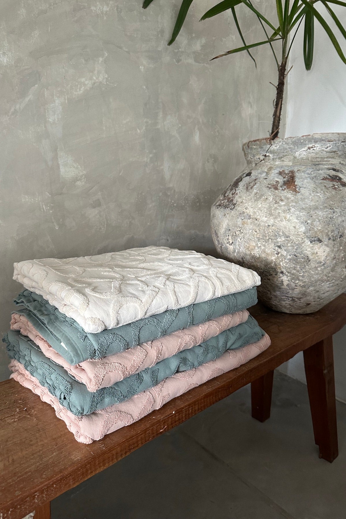 Bath towel - Monogram bath towel I Sage