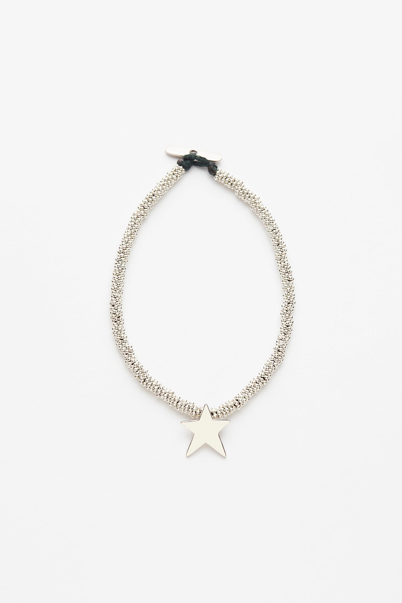 Nafsu - Silver bead bracelet w/star charm I Silver