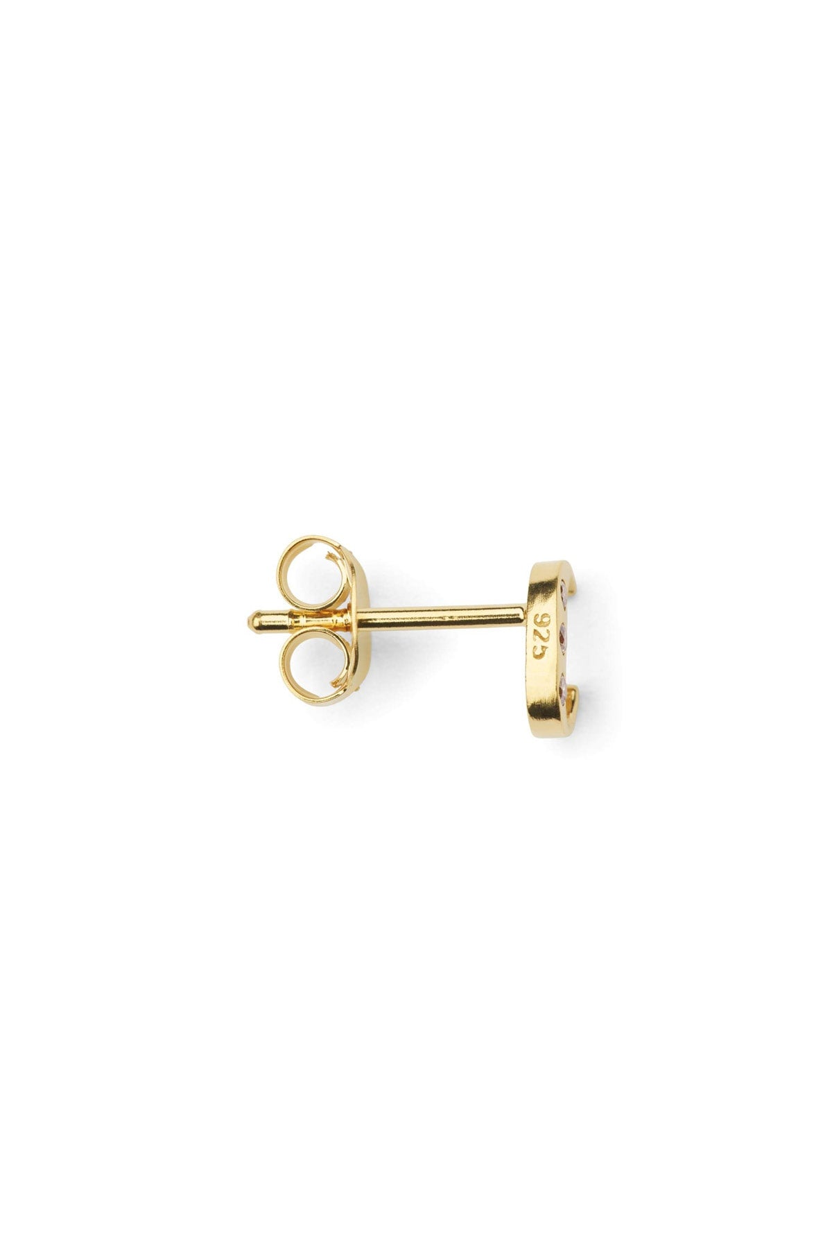 Diamond letter ear stud - Rabens Momento I Gold w/ Champagne diamond