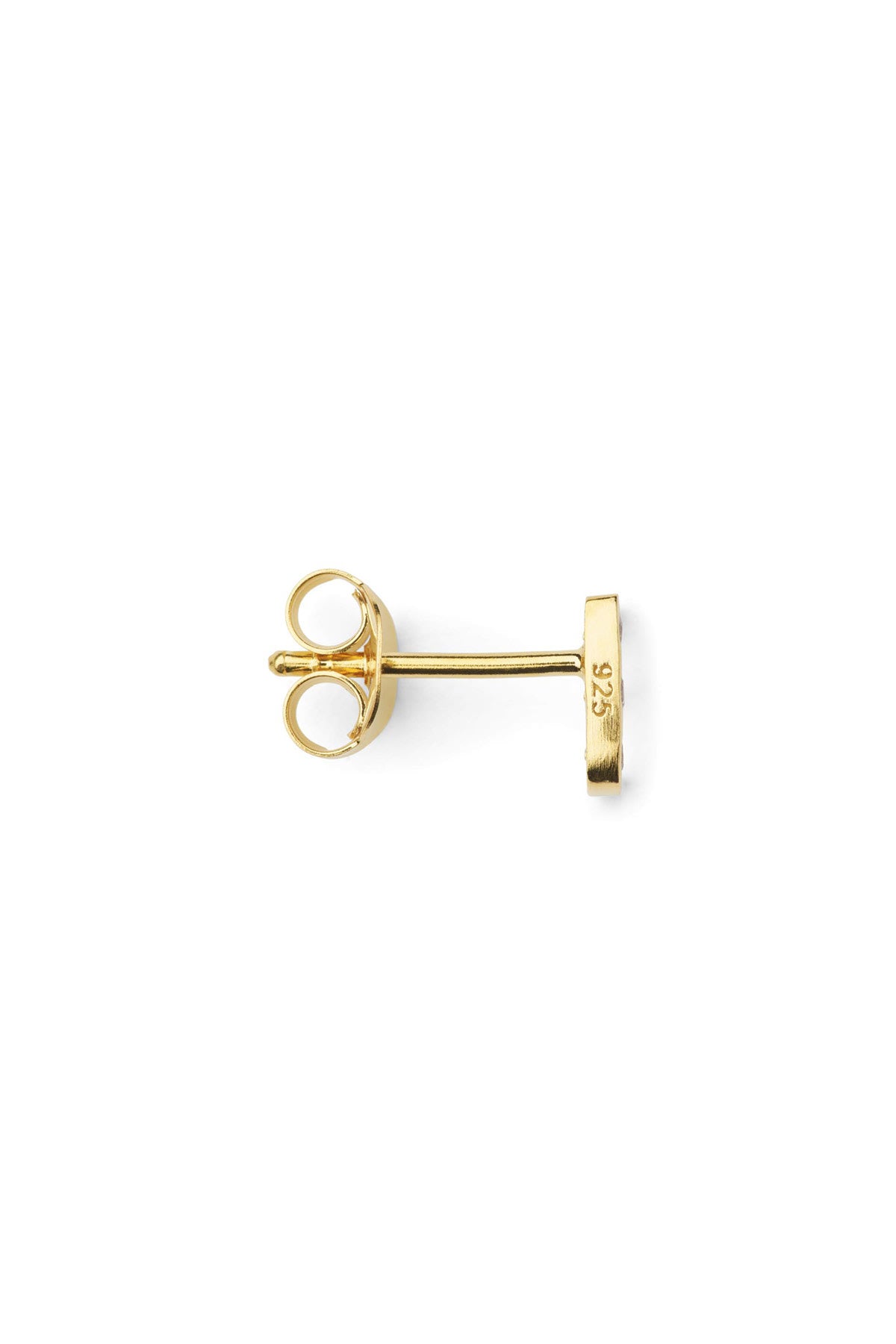 Diamond letter ear stud - Rabens Momento I Gold w/ Champagne diamond