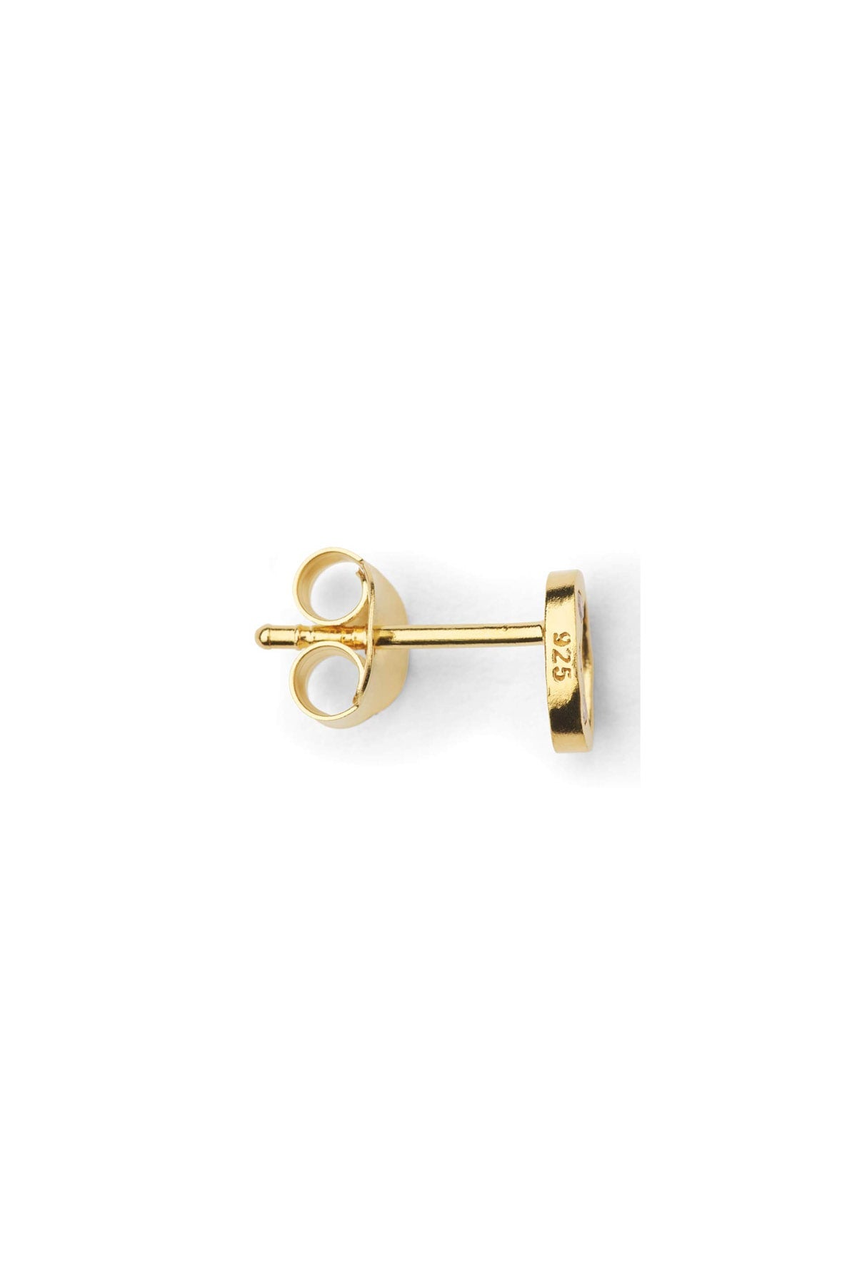 Diamond letter ear stud - Rabens Momento I Gold w/ Champagne diamond