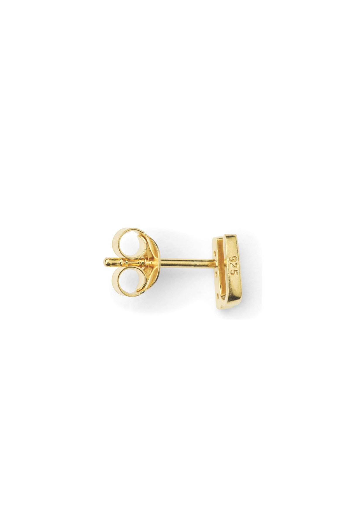 Diamond letter ear stud - Rabens Momento I Gold w/ Champagne diamond