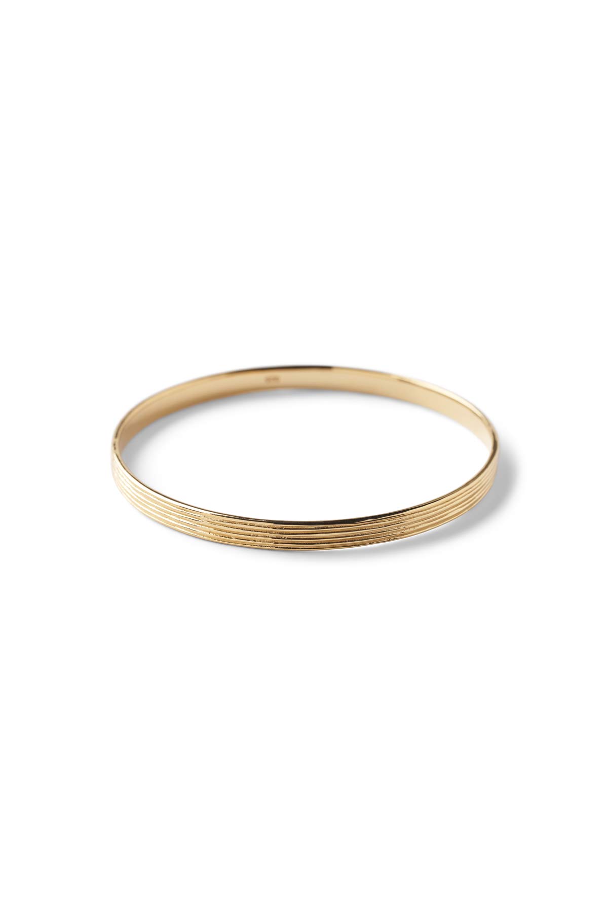 Carved slim bracelet - Rabens Momento I Gold