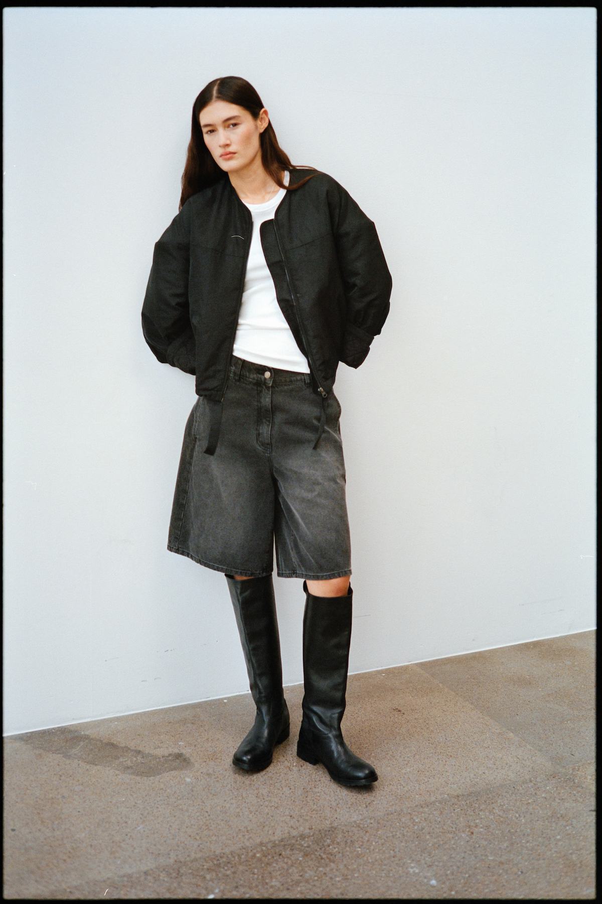 Marit - Leather riding boot I Black