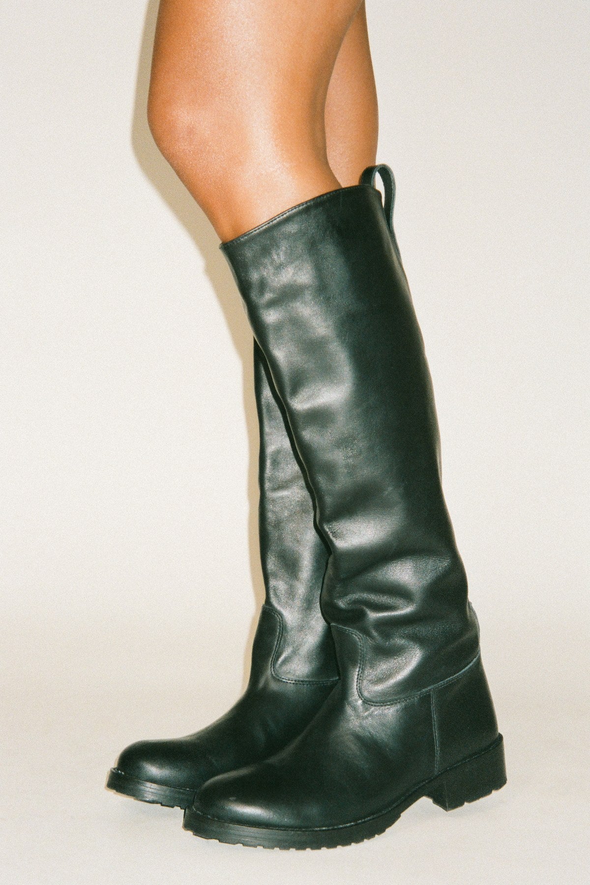 Marit - Leather riding boot I Black