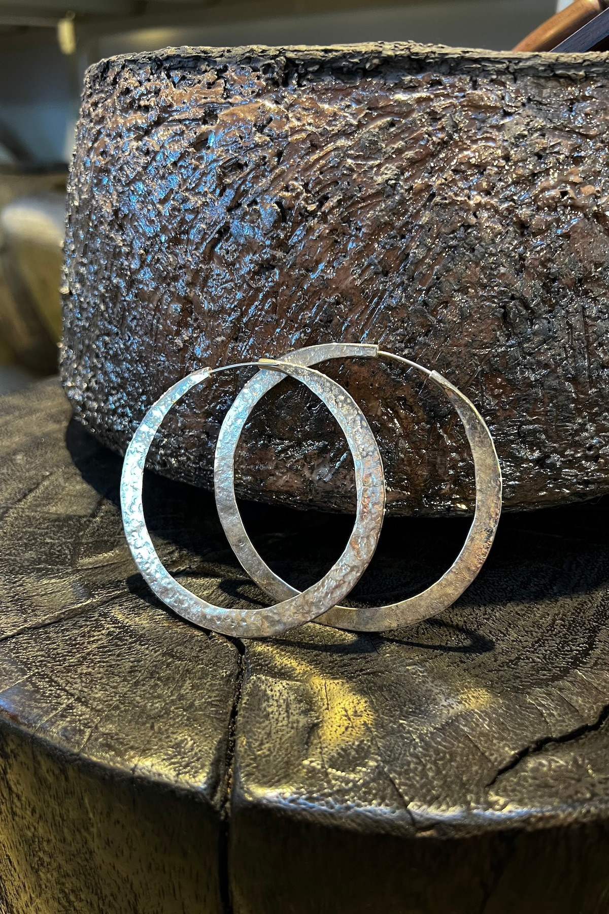 Nafsu - Hammered hoop M I Silver