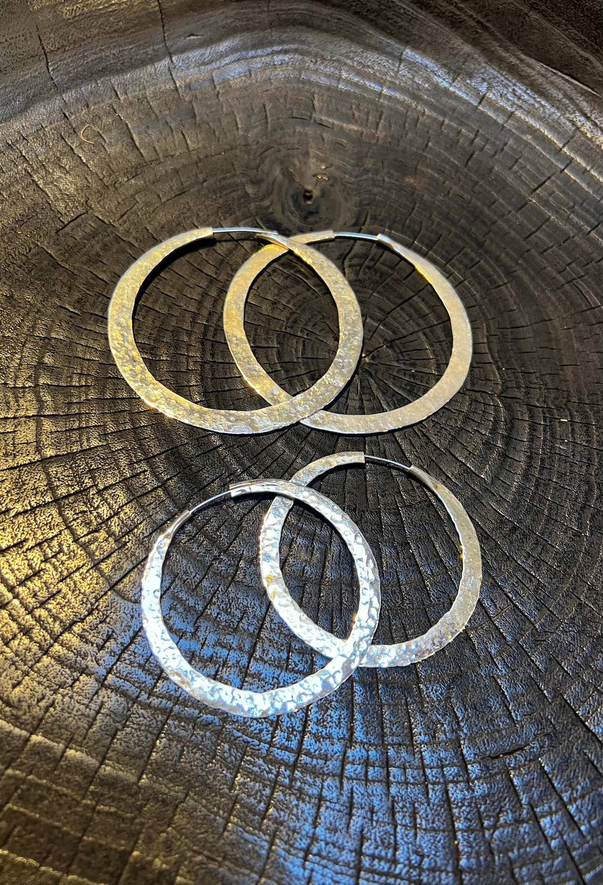 Nafsu - Hammered hoop M I Silver