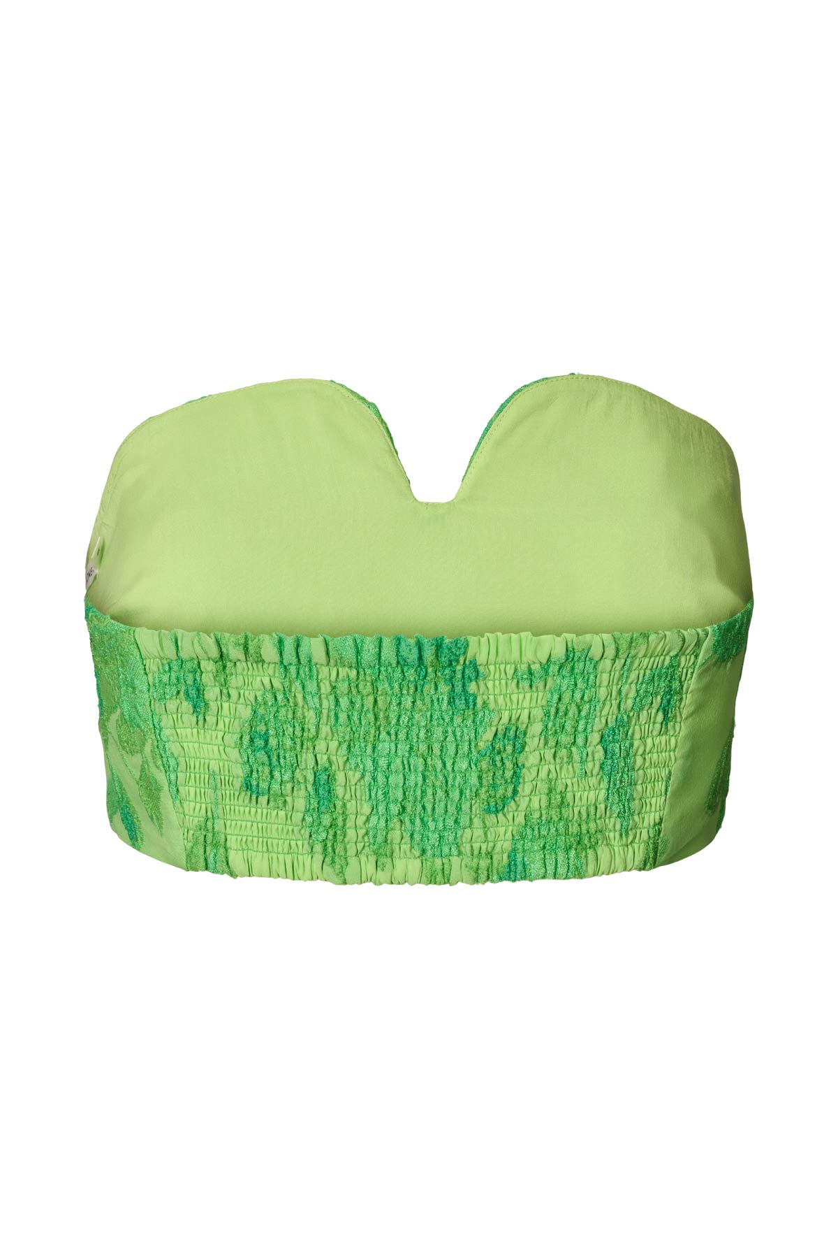 Luh - Clipped jacquard bandeau top I Viper green