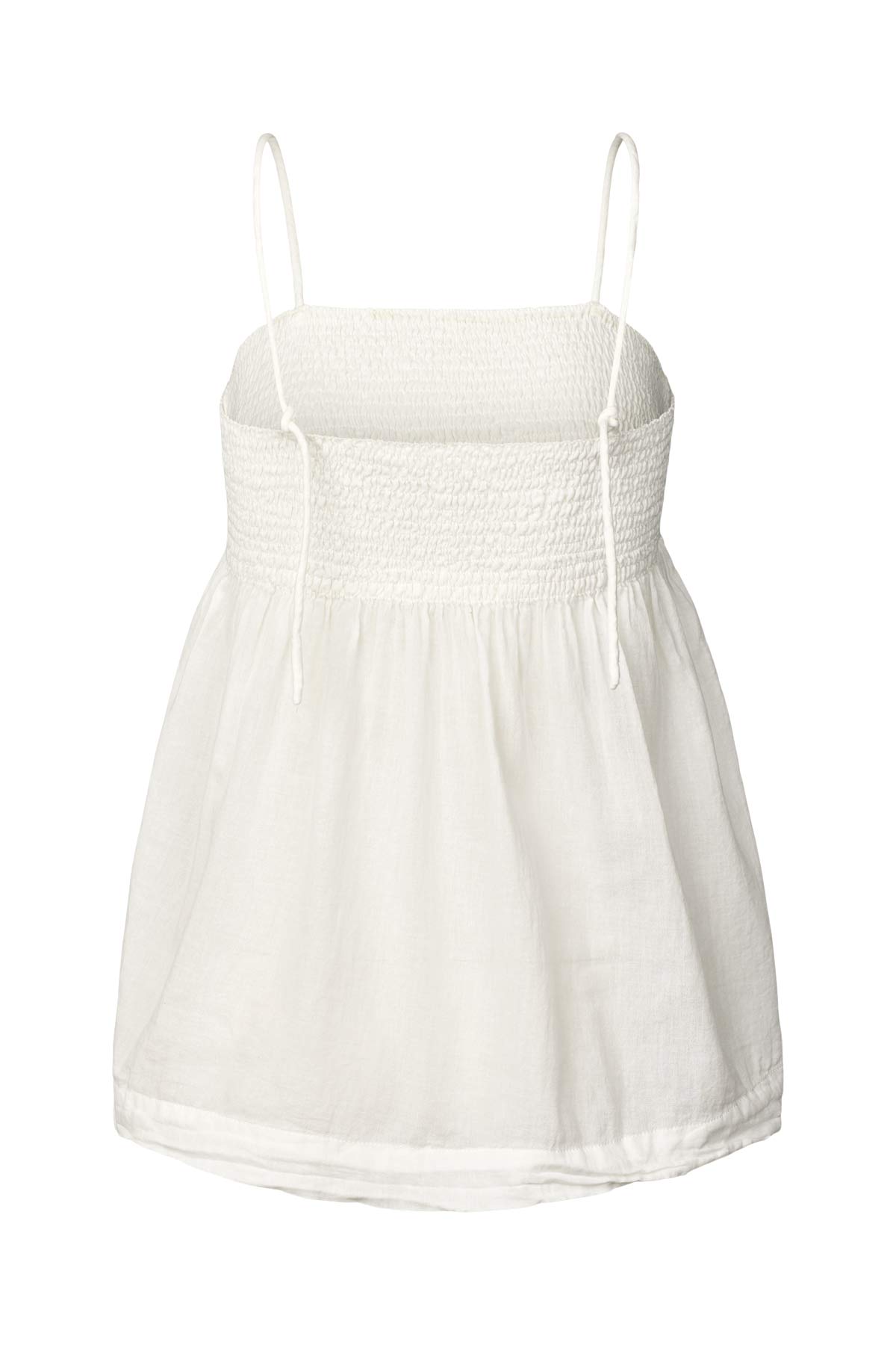 Dot - Cotton smock string top I White
