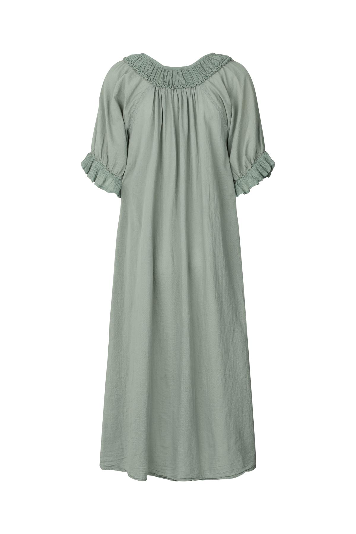Dorothea - Cotton long angel dress I Sage