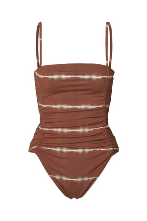 Sali - Ripples swimsuit I Brown combo