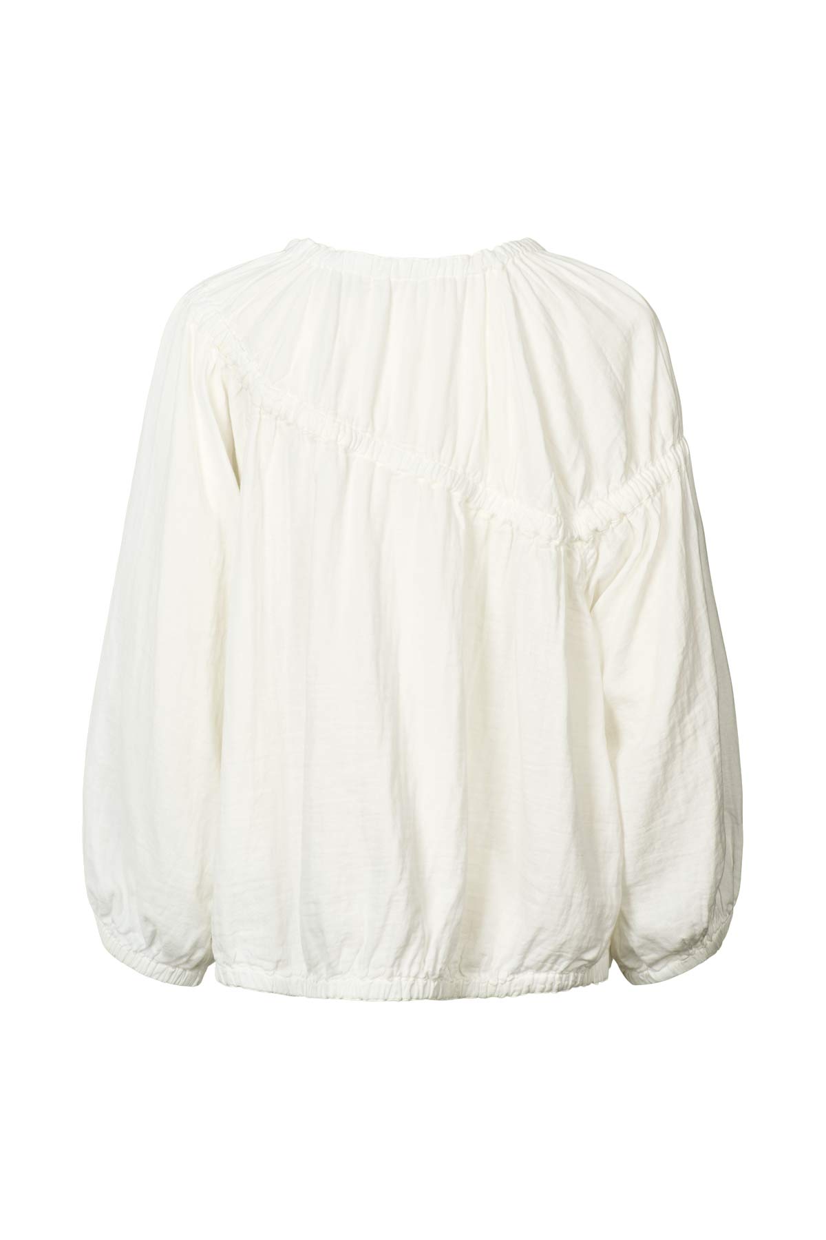 Lotte - Cotton dbl elasticated top I White