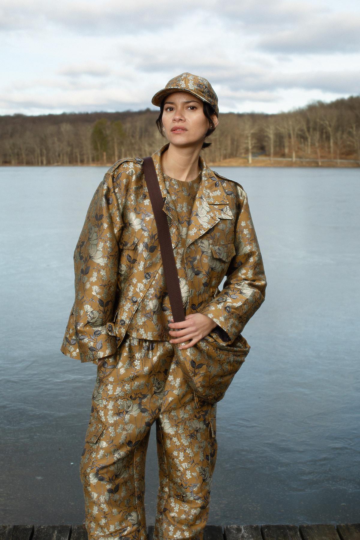 Feodora - Ottoman jacquard jacket I Golden combo